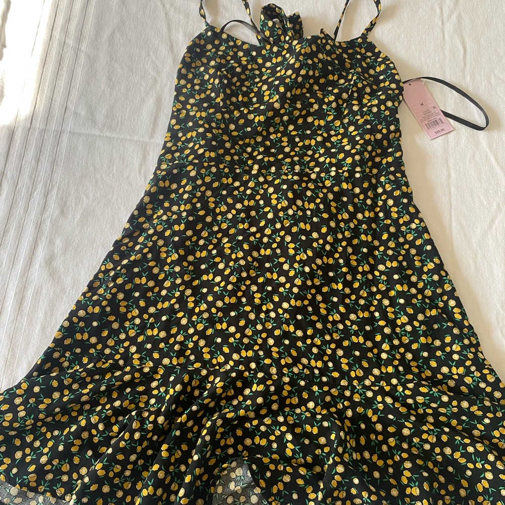 Yellow and black target dress